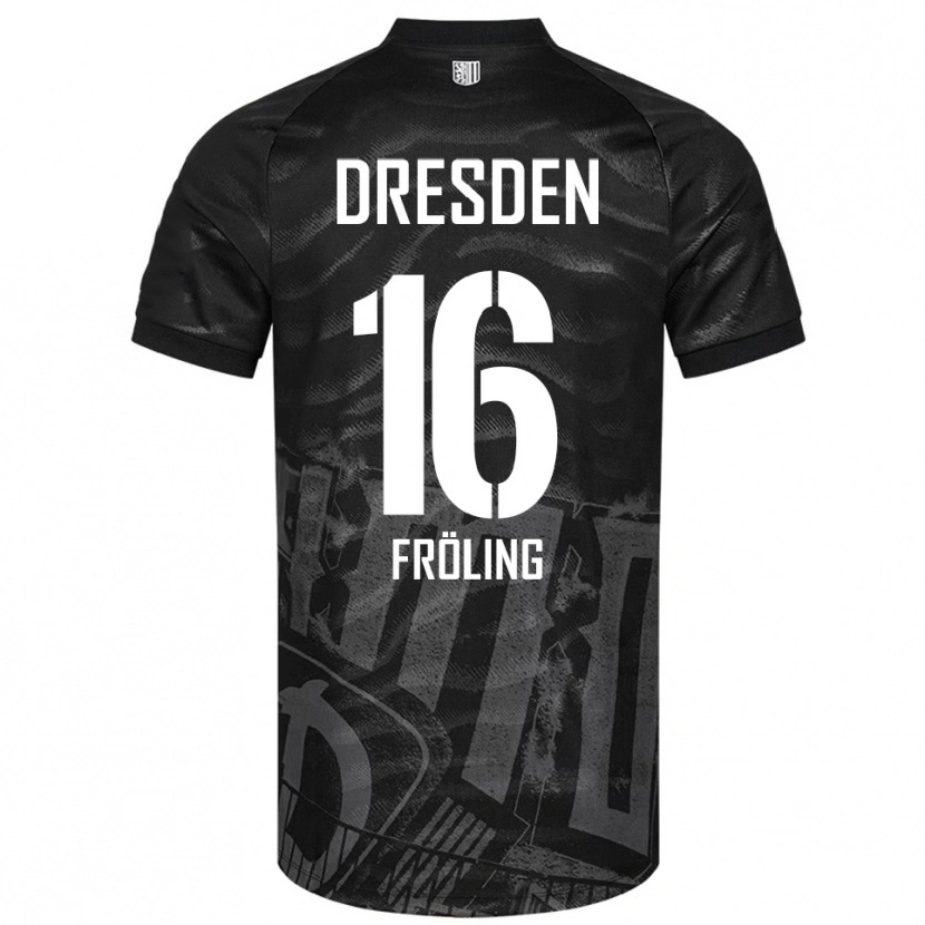 Danxen Kinder Nils Fröling #16 Schwarz Grau Auswärtstrikot Trikot 2025/26 T-Shirt Österreich
