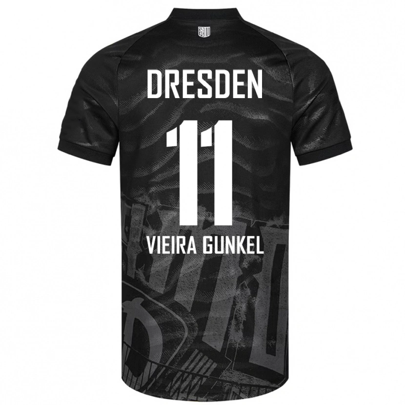 Danxen Kinder Joel Vieira Gunkel #11 Schwarz Grau Auswärtstrikot Trikot 2025/26 T-Shirt Österreich