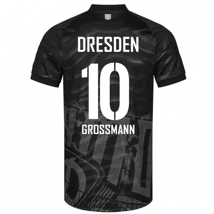 Danxen Kinder Tim Großmann #10 Schwarz Grau Auswärtstrikot Trikot 2025/26 T-Shirt Österreich