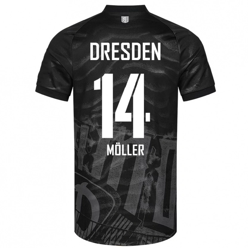 Danxen Kinder Gustav Möller #14 Schwarz Grau Auswärtstrikot Trikot 2025/26 T-Shirt Österreich