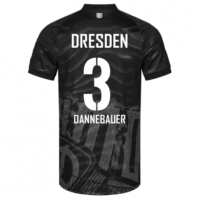 Danxen Kinder Elias Dannebauer #3 Schwarz Grau Auswärtstrikot Trikot 2025/26 T-Shirt Österreich