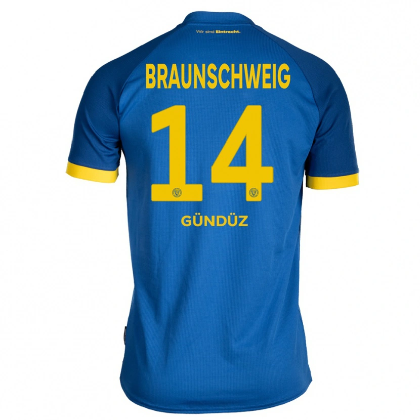 Danxen Kinder Enes Gündüz #14 Königsblau Gelb Auswärtstrikot Trikot 2025/26 T-Shirt Österreich