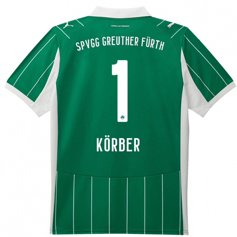 Danxen Kinder Nils Körber #1 Grün Weiß Auswärtstrikot Trikot 2025/26 T-Shirt Österreich