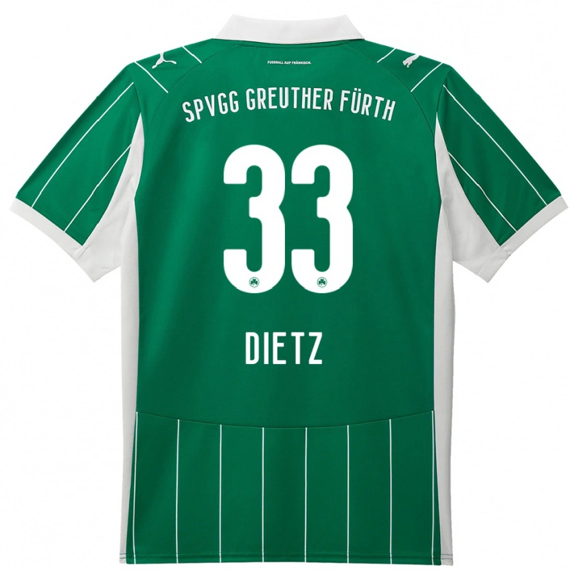 Danxen Kinder Maximilian Dietz #33 Grün Weiß Auswärtstrikot Trikot 2025/26 T-Shirt Österreich