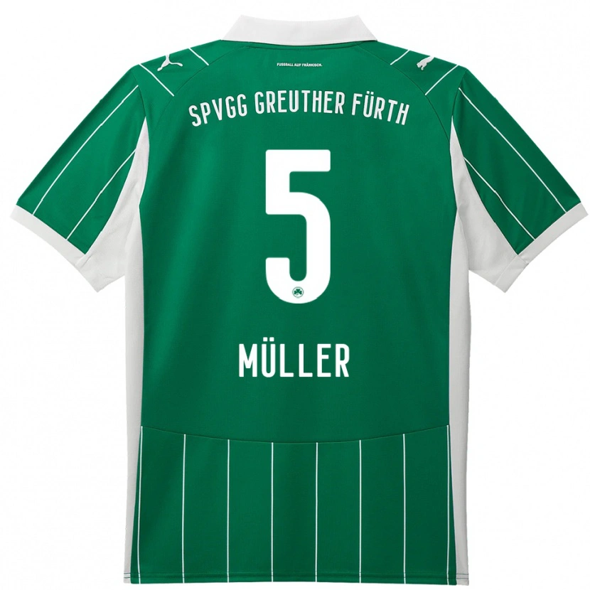 Danxen Kinder Linus Müller #5 Grün Weiß Auswärtstrikot Trikot 2025/26 T-Shirt Österreich