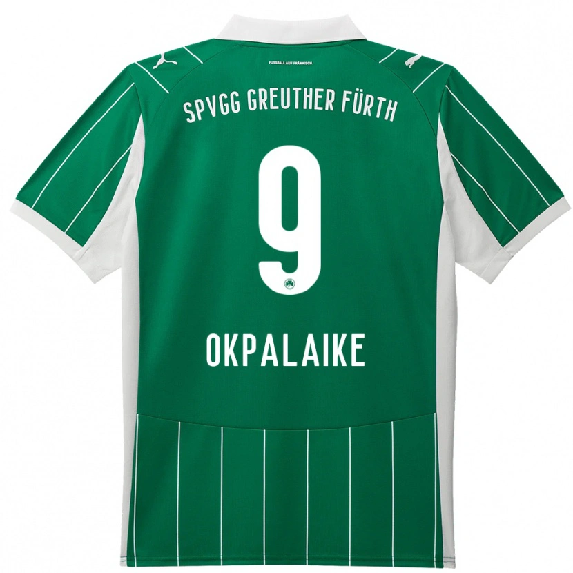 Danxen Kinder Joshua Okpalaike #9 Grün Weiß Auswärtstrikot Trikot 2025/26 T-Shirt Österreich
