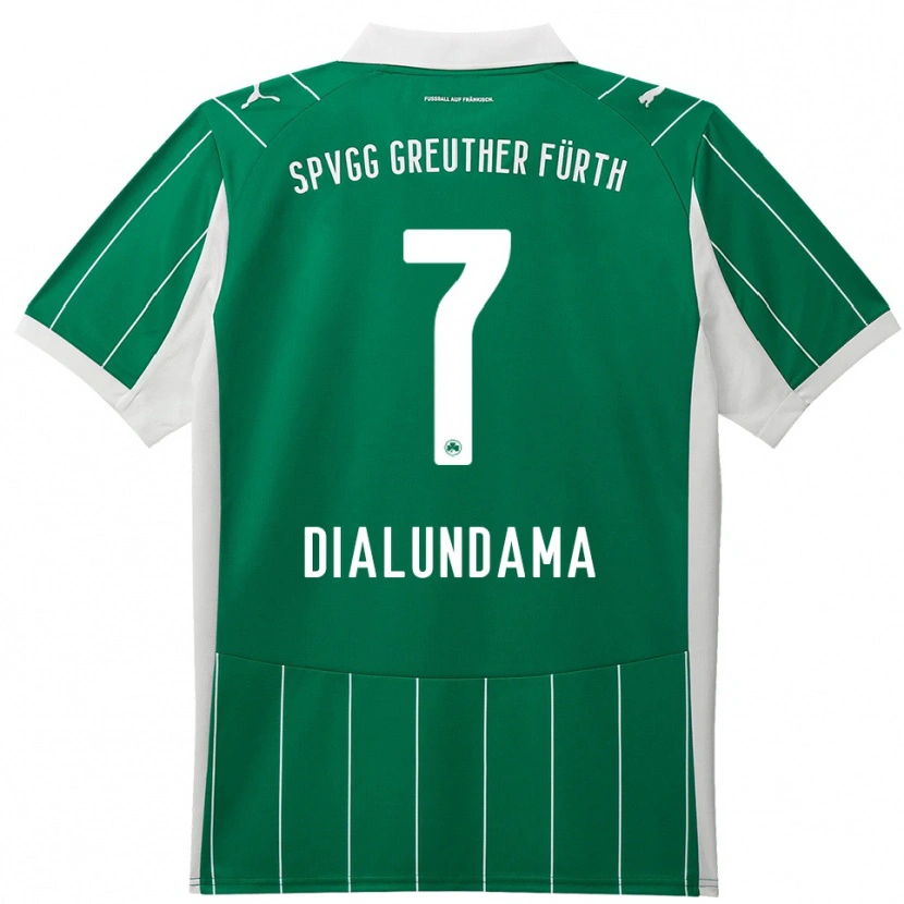 Danxen Kinder Emmanuel Dialundama #7 Grün Weiß Auswärtstrikot Trikot 2025/26 T-Shirt Österreich