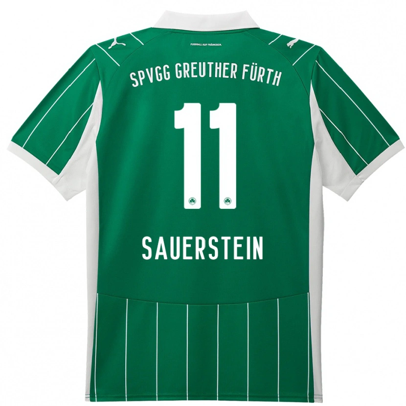 Danxen Kinder Toni Sauerstein #11 Grün Weiß Auswärtstrikot Trikot 2025/26 T-Shirt Österreich