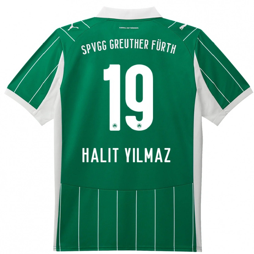 Danxen Kinder Halit Yılmaz #19 Grün Weiß Auswärtstrikot Trikot 2025/26 T-Shirt Österreich