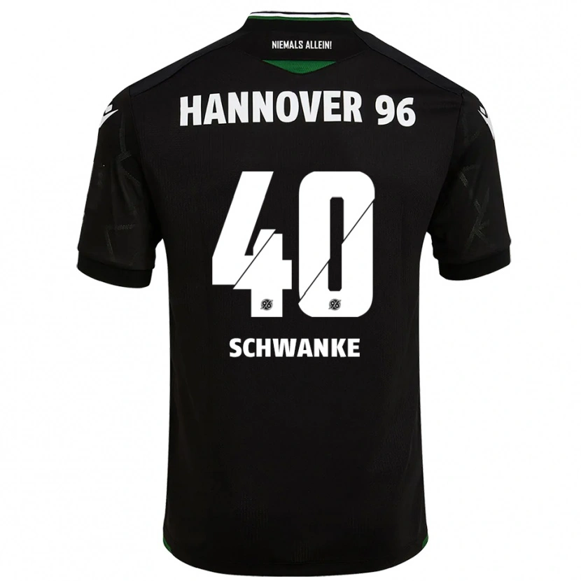 Danxen Kinder Jonas Schwanke #40 Schwarz Grün Auswärtstrikot Trikot 2025/26 T-Shirt Österreich