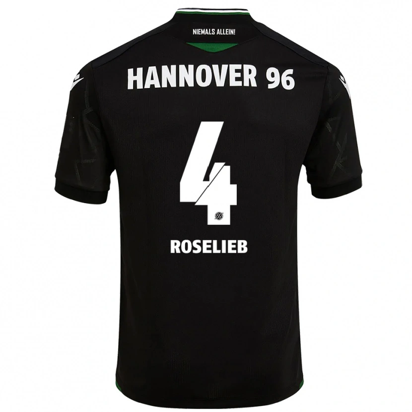 Danxen Kinder Emil Roselieb #4 Schwarz Grün Auswärtstrikot Trikot 2025/26 T-Shirt Österreich