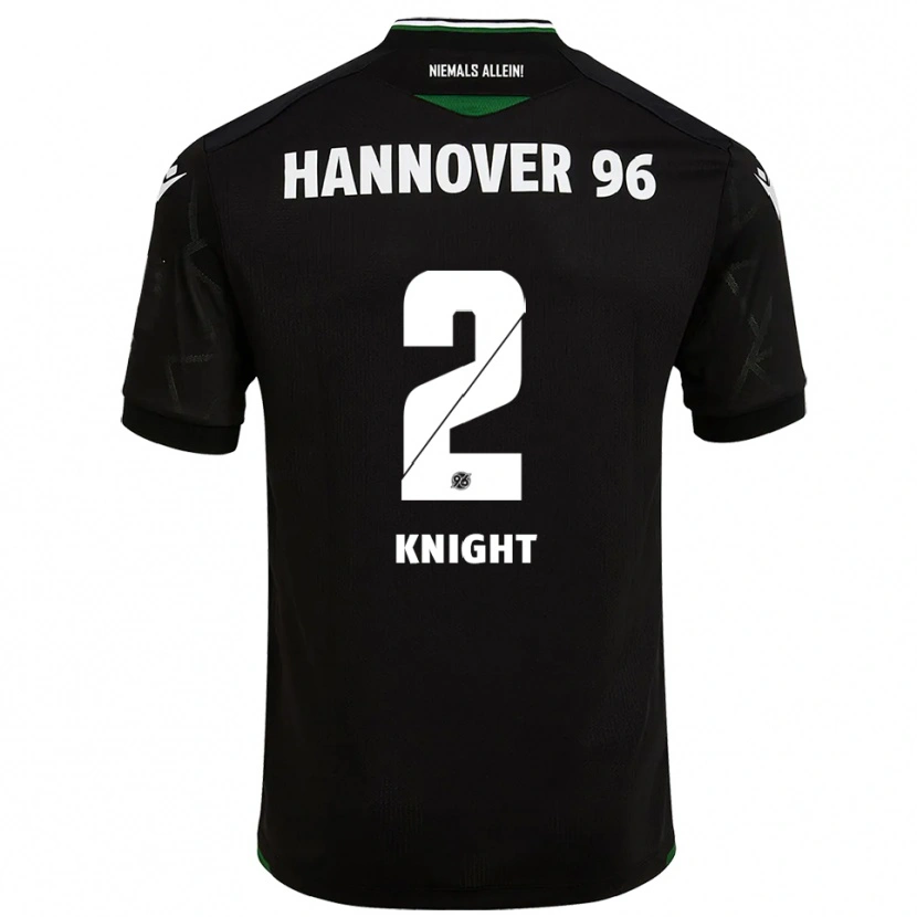 Danxen Kinder Josh Knight #2 Schwarz Grün Auswärtstrikot Trikot 2025/26 T-Shirt Österreich