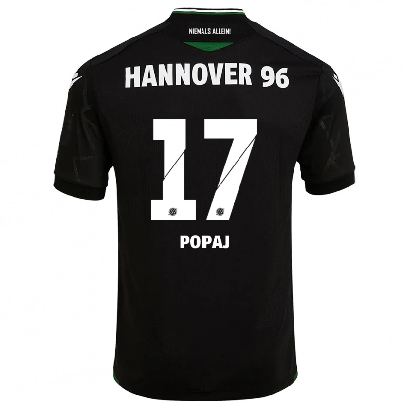 Danxen Kinder Erisa Popaj #17 Schwarz Grün Auswärtstrikot Trikot 2025/26 T-Shirt Österreich