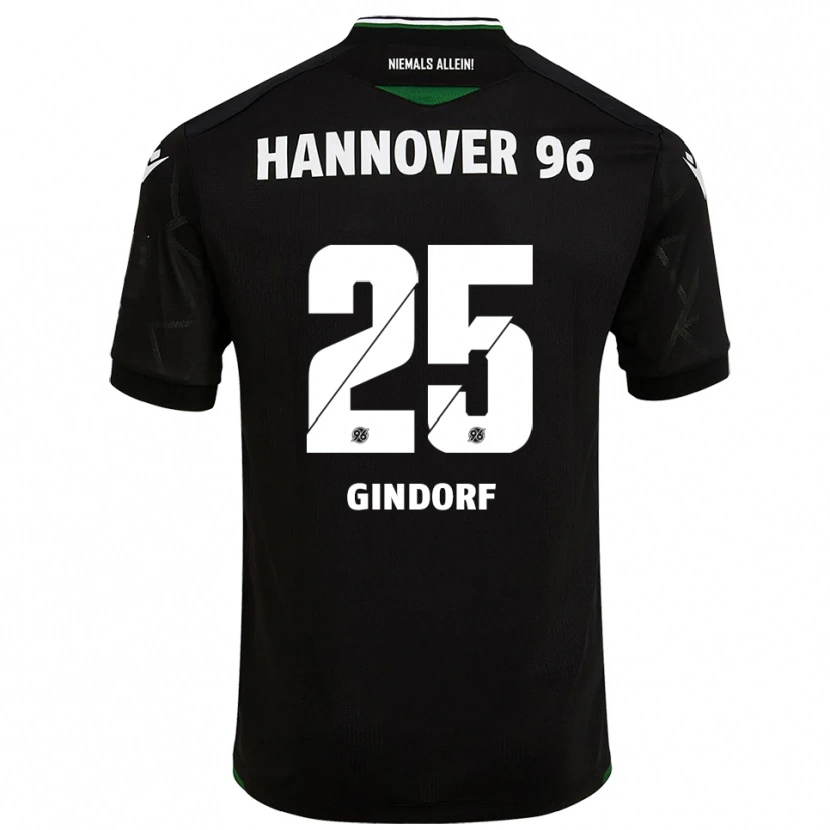 Danxen Kinder Lars Gindorf #25 Schwarz Grün Auswärtstrikot Trikot 2025/26 T-Shirt Österreich