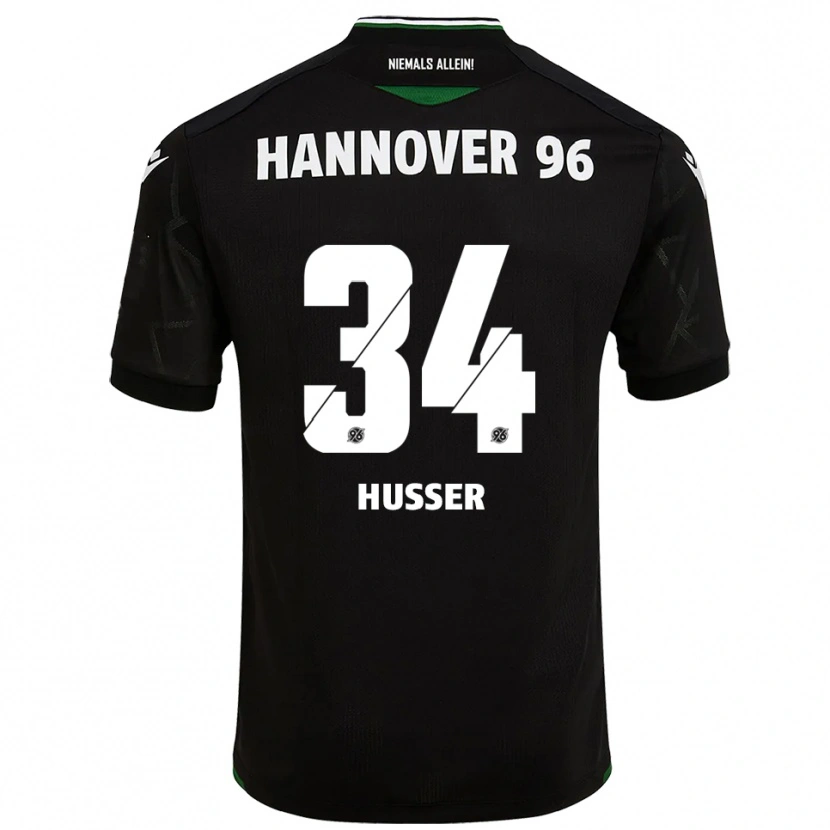Danxen Kinder Denis Husser #34 Schwarz Grün Auswärtstrikot Trikot 2025/26 T-Shirt Österreich