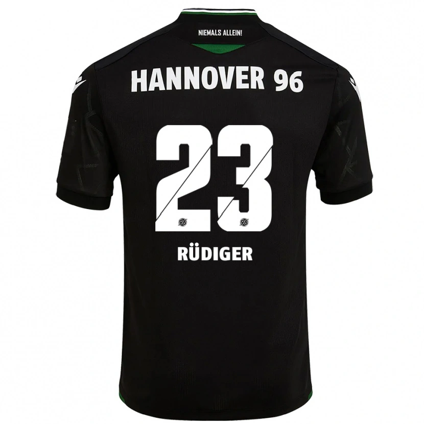 Danxen Kinder Fin-Luca Rüdiger #23 Schwarz Grün Auswärtstrikot Trikot 2025/26 T-Shirt Österreich