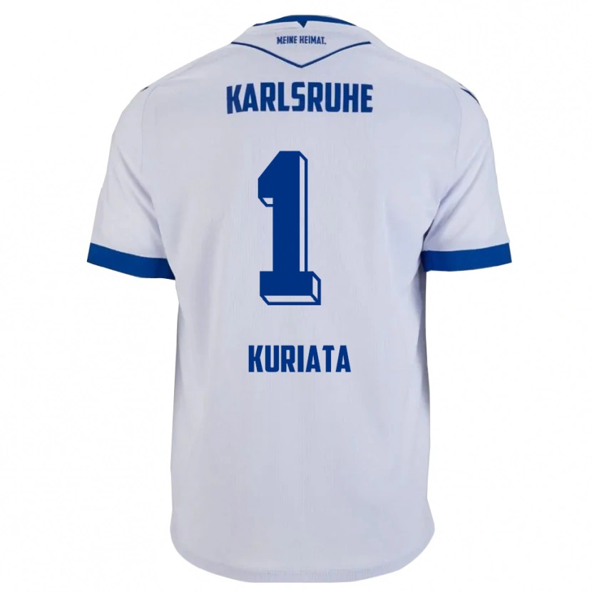 Danxen Kinder Malik Kuriata #1 Weiß Blau Auswärtstrikot Trikot 2025/26 T-Shirt Österreich