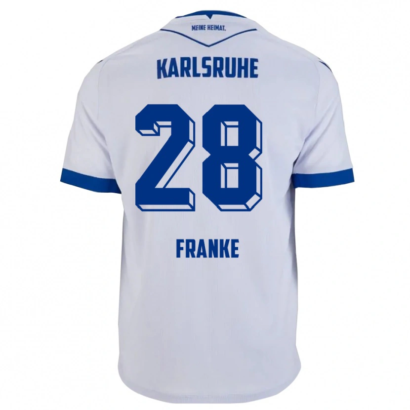 Danxen Kinder Marcel Franke #28 Weiß Blau Auswärtstrikot Trikot 2025/26 T-Shirt Österreich