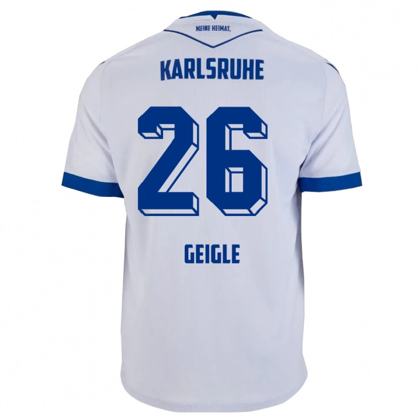 Danxen Kinder Fynn Geigle #26 Weiß Blau Auswärtstrikot Trikot 2025/26 T-Shirt Österreich