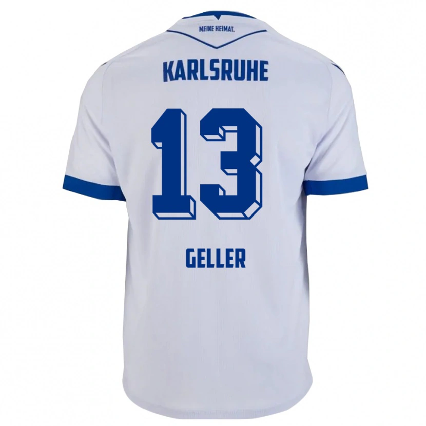 Danxen Kinder Robert Geller #13 Weiß Blau Auswärtstrikot Trikot 2025/26 T-Shirt Österreich
