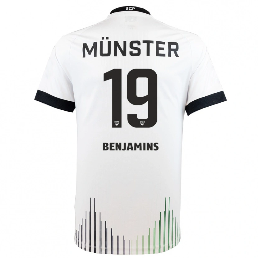Danxen Kinder Marvin Benjamins #19 Weiß Schwarz Auswärtstrikot Trikot 2025/26 T-Shirt Österreich