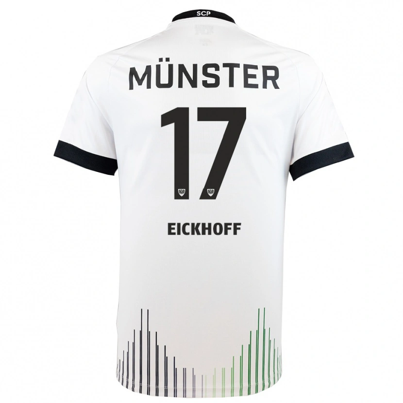 Danxen Kinder Bennet Eickhoff #17 Weiß Schwarz Auswärtstrikot Trikot 2025/26 T-Shirt Österreich