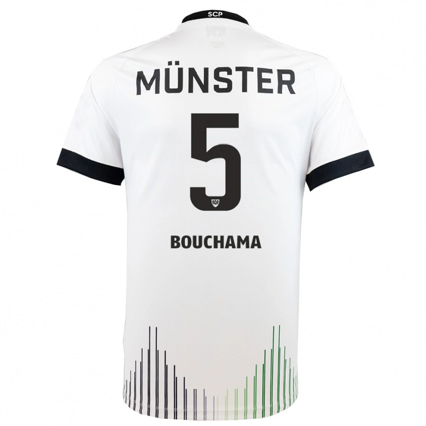 Danxen Kinder Yassine Bouchama #5 Weiß Schwarz Auswärtstrikot Trikot 2025/26 T-Shirt Österreich