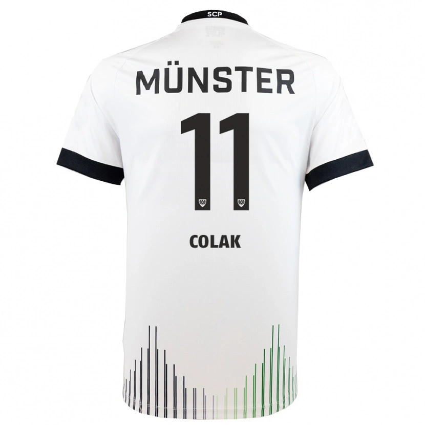 Danxen Kinder Alper Colak #11 Weiß Schwarz Auswärtstrikot Trikot 2025/26 T-Shirt Österreich