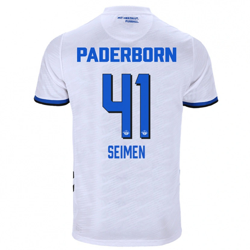 Danxen Kinder Dennis Seimen #41 Weiß Blau Auswärtstrikot Trikot 2025/26 T-Shirt Österreich