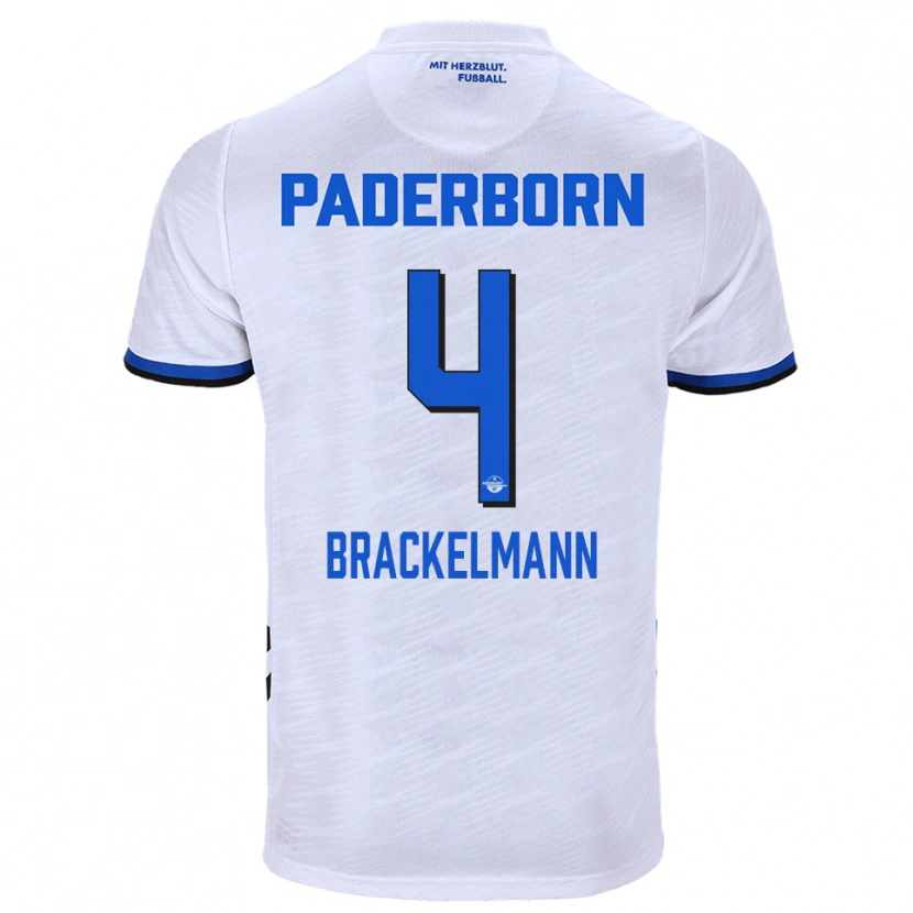 Danxen Kinder Calvin Brackelmann #4 Weiß Blau Auswärtstrikot Trikot 2025/26 T-Shirt Österreich
