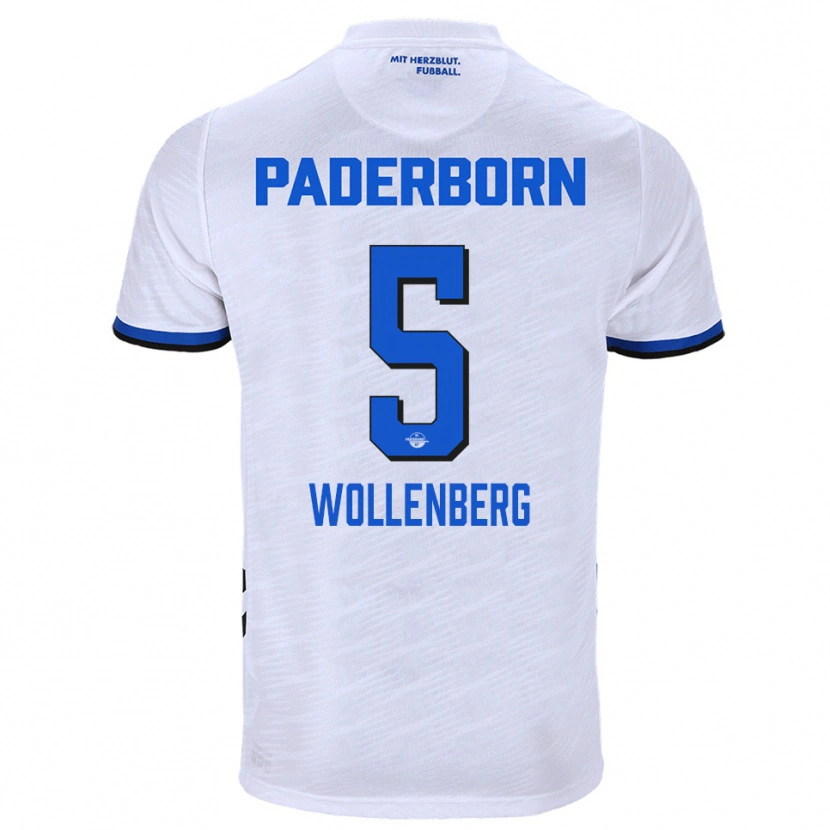 Danxen Kinder Paul Wollenberg #5 Weiß Blau Auswärtstrikot Trikot 2025/26 T-Shirt Österreich