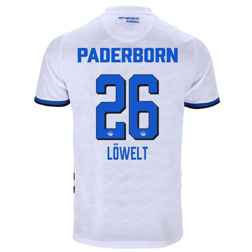 Danxen Kinder Luca Löwelt #26 Weiß Blau Auswärtstrikot Trikot 2025/26 T-Shirt Österreich
