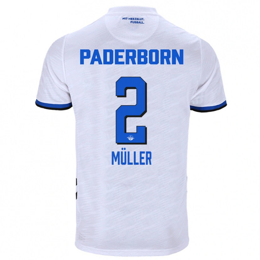 Danxen Kinder Ruben Müller #2 Weiß Blau Auswärtstrikot Trikot 2025/26 T-Shirt Österreich