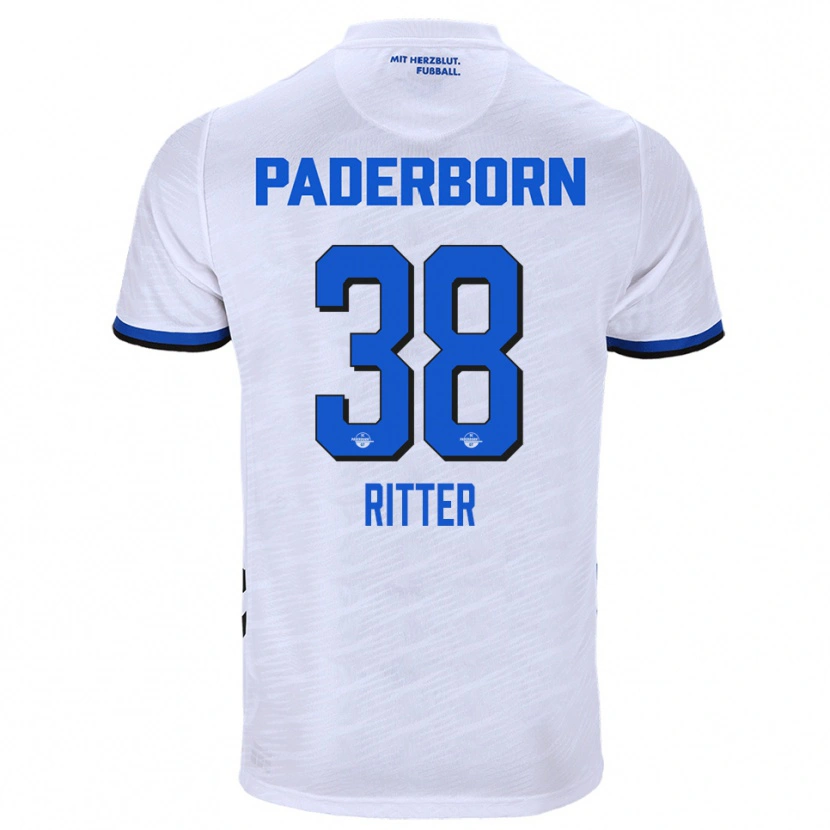 Danxen Kinder Max Ritter #38 Weiß Blau Auswärtstrikot Trikot 2025/26 T-Shirt Österreich