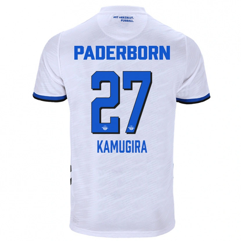 Danxen Kinder Rayan Kamugira #27 Weiß Blau Auswärtstrikot Trikot 2025/26 T-Shirt Österreich