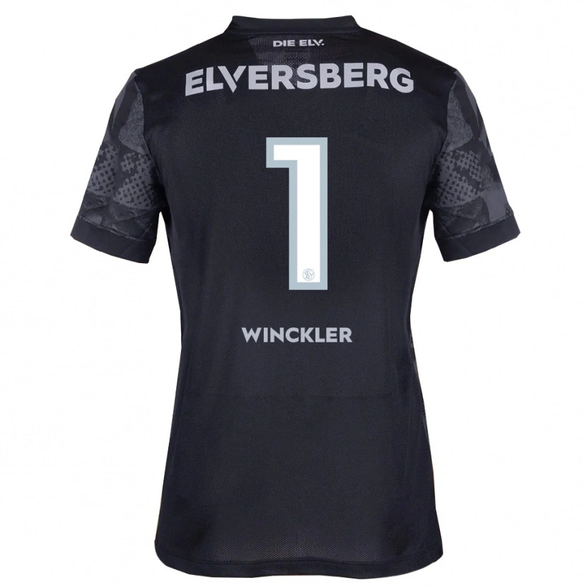 Danxen Kinder Nadine Winckler #1 Schwarz Grau Auswärtstrikot Trikot 2025/26 T-Shirt Österreich