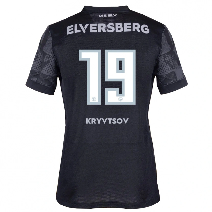 Danxen Kinder Nikita Kryvtsov #19 Schwarz Grau Auswärtstrikot Trikot 2025/26 T-Shirt Österreich