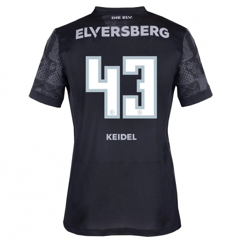 Danxen Kinder Felix Keidel #43 Schwarz Grau Auswärtstrikot Trikot 2025/26 T-Shirt Österreich