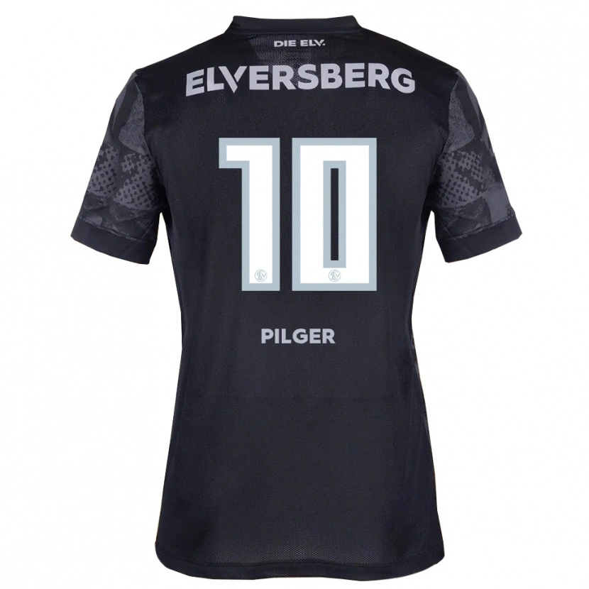 Danxen Kinder Claudia Pilger #10 Schwarz Grau Auswärtstrikot Trikot 2025/26 T-Shirt Österreich
