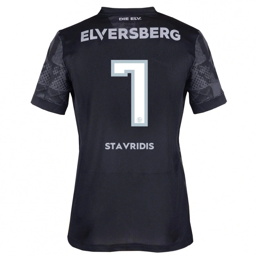 Danxen Kinder Angelos Stavridis #7 Schwarz Grau Auswärtstrikot Trikot 2025/26 T-Shirt Österreich