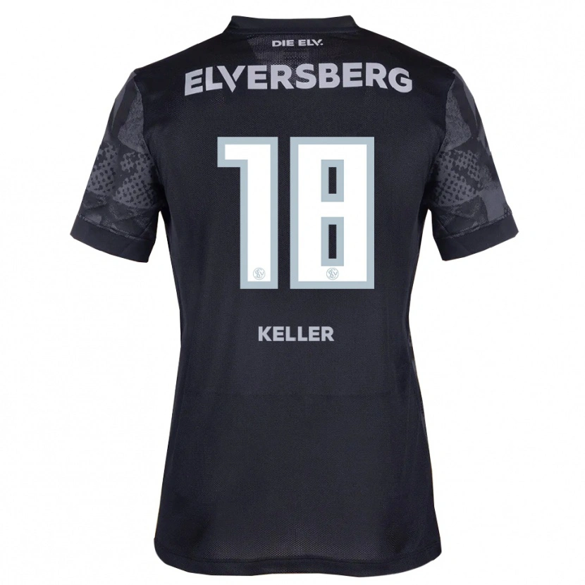 Danxen Kinder Tyler Keller #18 Schwarz Grau Auswärtstrikot Trikot 2025/26 T-Shirt Österreich