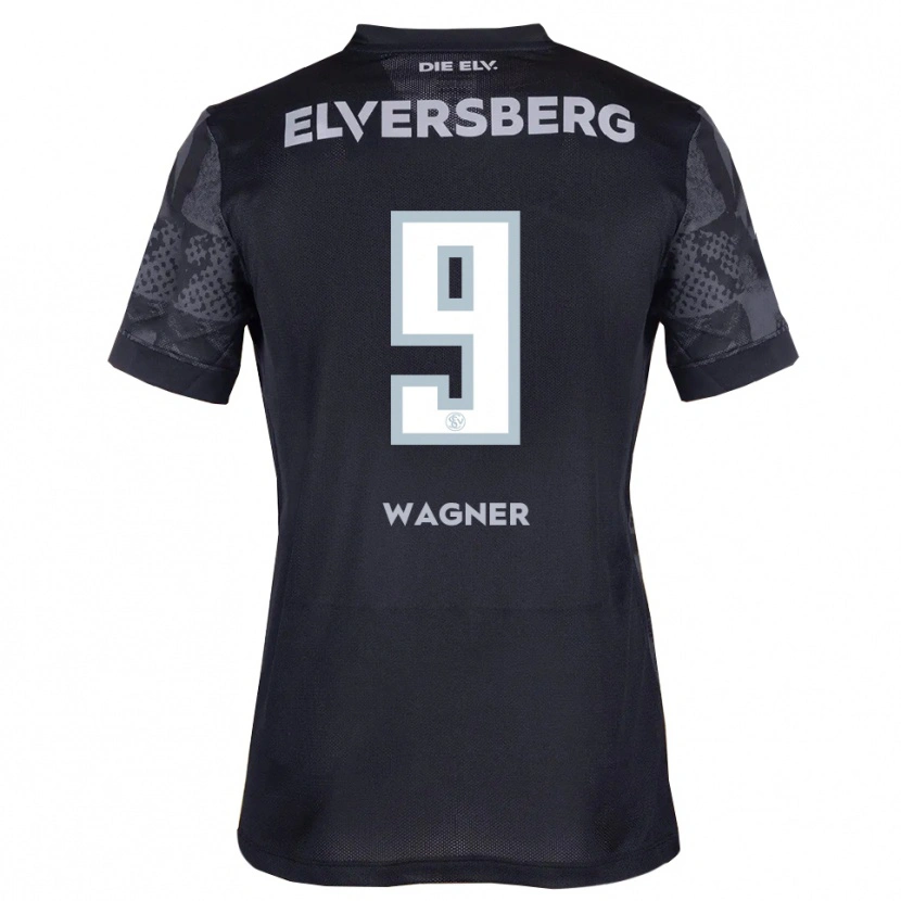 Danxen Kinder Anna Wagner #9 Schwarz Grau Auswärtstrikot Trikot 2025/26 T-Shirt Österreich