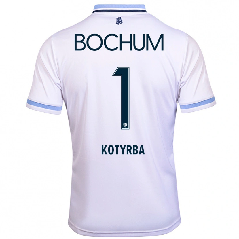 Danxen Kinder Finn Kotyrba #1 Weiß Himmelblau Auswärtstrikot Trikot 2025/26 T-Shirt Österreich