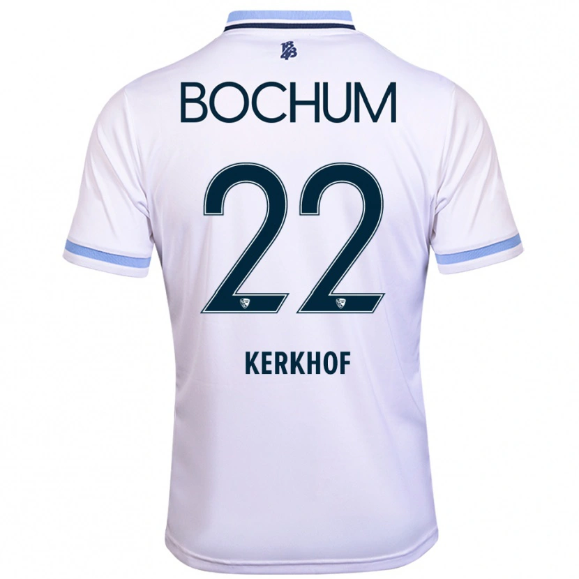 Danxen Kinder Nina Kerkhof #22 Weiß Himmelblau Auswärtstrikot Trikot 2025/26 T-Shirt Österreich
