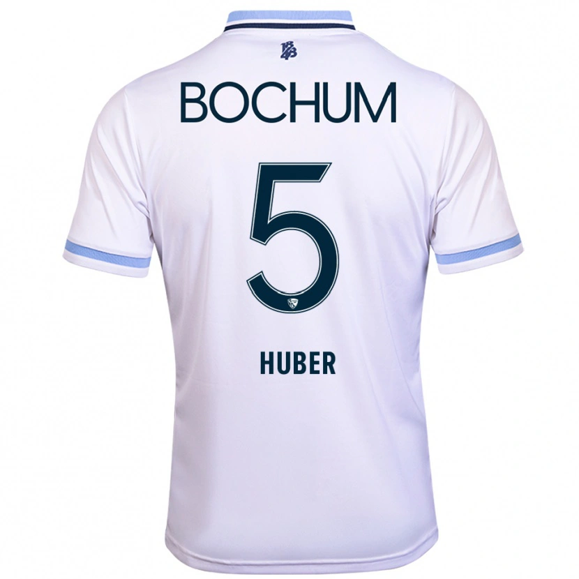 Danxen Kinder Lilian Huber #5 Weiß Himmelblau Auswärtstrikot Trikot 2025/26 T-Shirt Österreich