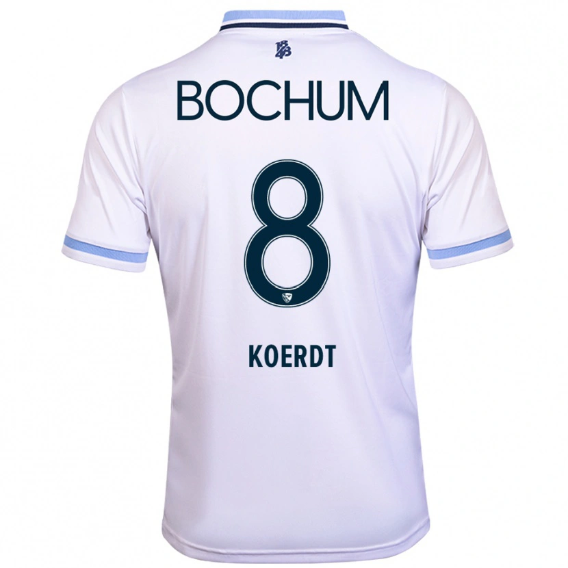 Danxen Kinder Lennart Koerdt #8 Weiß Himmelblau Auswärtstrikot Trikot 2025/26 T-Shirt Österreich