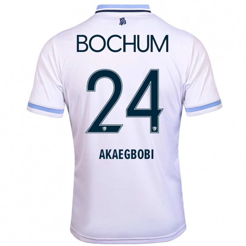 Danxen Kinder Jonathan Akaegbobi #24 Weiß Himmelblau Auswärtstrikot Trikot 2025/26 T-Shirt Österreich