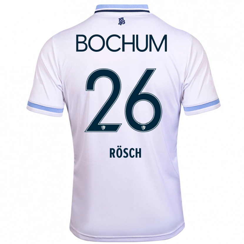 Danxen Kinder Romario Rösch #26 Weiß Himmelblau Auswärtstrikot Trikot 2025/26 T-Shirt Österreich