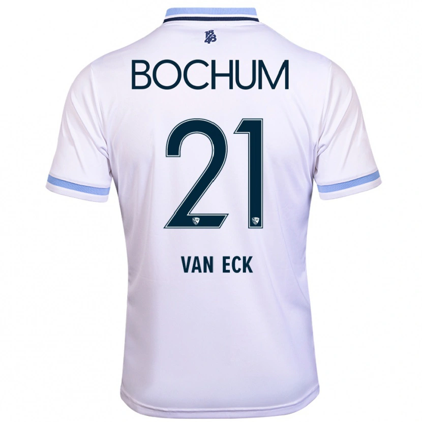 Danxen Kinder Ole Van Eck #21 Weiß Himmelblau Auswärtstrikot Trikot 2025/26 T-Shirt Österreich