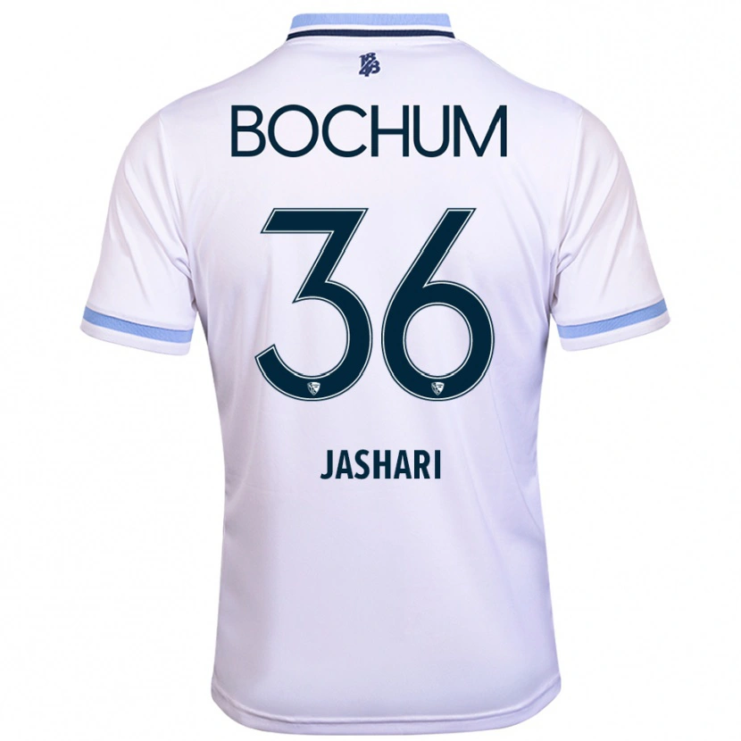 Danxen Kinder Lirim Jashari #36 Weiß Himmelblau Auswärtstrikot Trikot 2025/26 T-Shirt Österreich